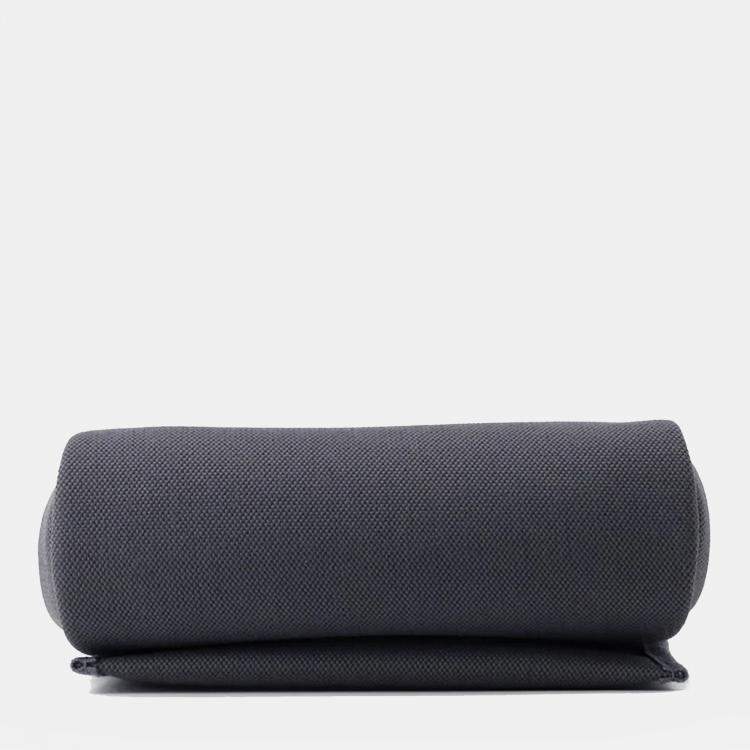 Pre Owned Hermes Herbag Zip Ardoise Toile Military Vache Hunter Leather Size Mini