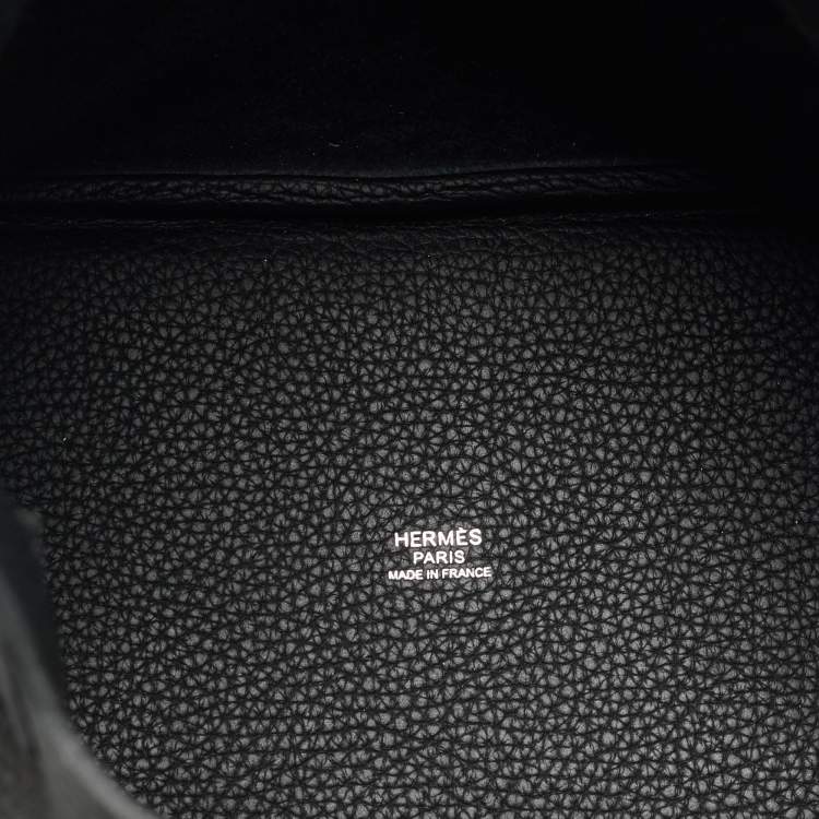 Pre Owned Hermès Picotin Lock 18 Noir Taurillon Clemence Leather Tote