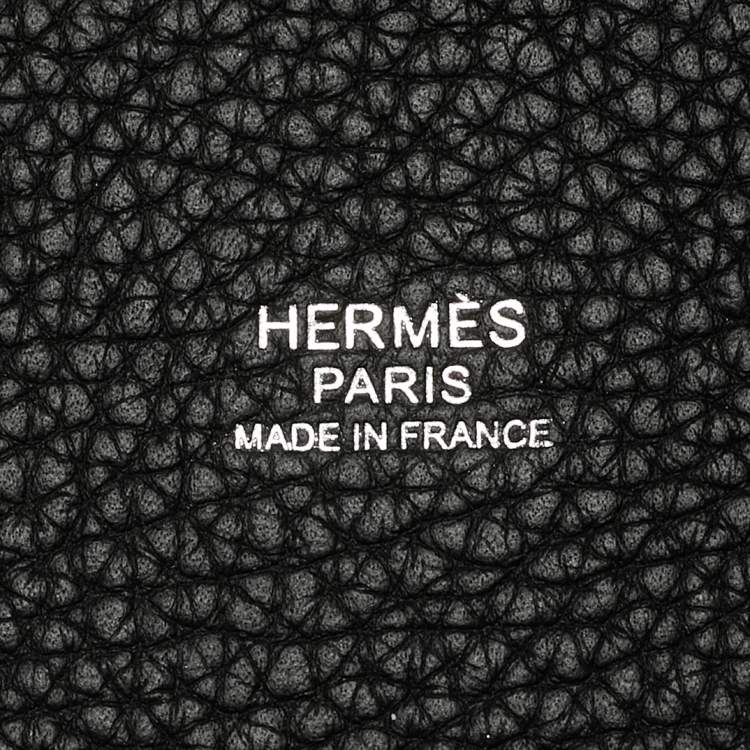 Pre Owned Hermès Picotin Lock 18 Noir Taurillon Clemence Leather Tote
