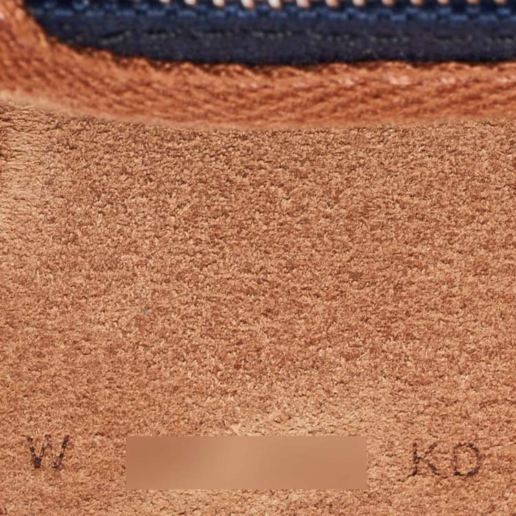 Pre Owned Hermès Herbag Zip 31 Bleu Indigo/Fauve Toile and Vache Hunter Top Handle Bag