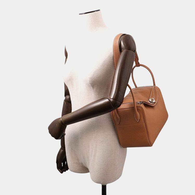 Pre Owned Hermes Lindy Gold Taurillon Clemence Size 26