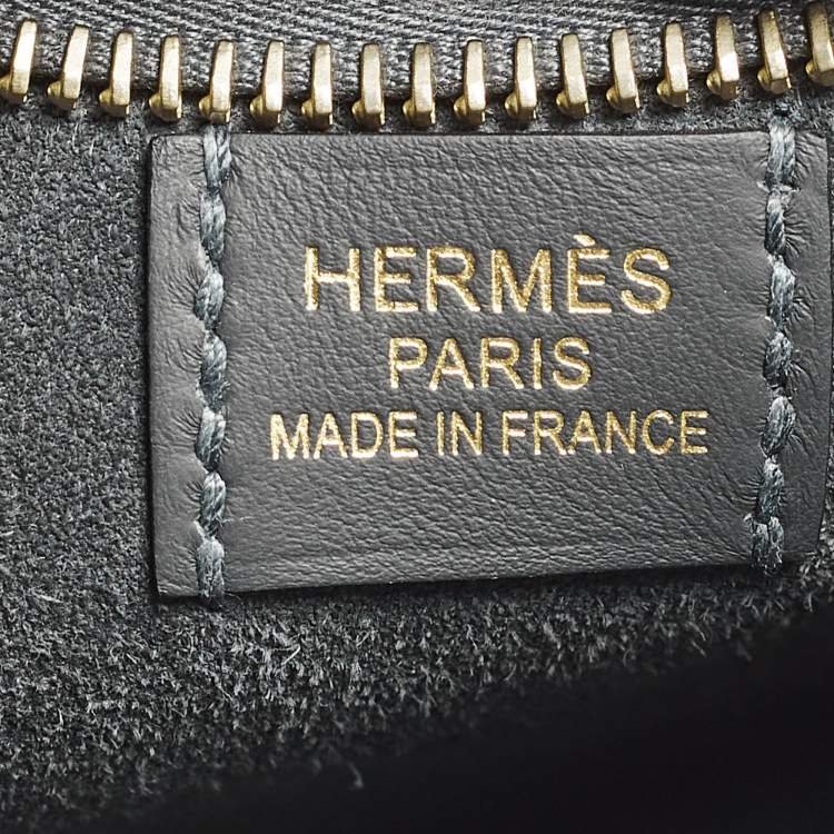 Pre Owned Hermes P'tit Arcon Gris Misty Togo and Swift Leather Shoulder Bag
