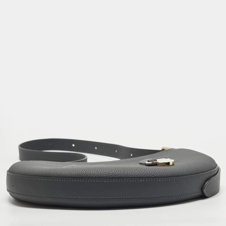 Pre Owned Hermes P'tit Arcon Gris Misty Togo and Swift Leather Shoulder Bag