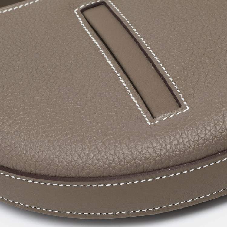 Pre Owned Hermès P'tit Arcon Etoupe Togo and Swift Leather Shoulder Bag