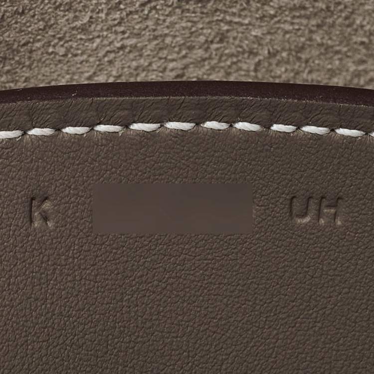 Pre Owned Hermès P'tit Arcon Etoupe Togo and Swift Leather Shoulder Bag