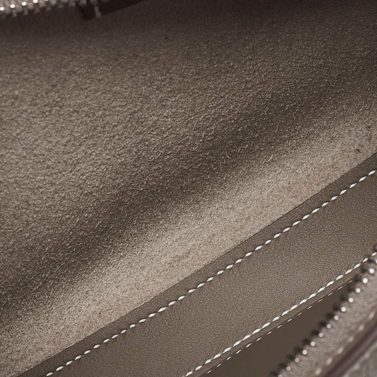 Pre Owned Hermès P'tit Arcon Etoupe Togo and Swift Leather Shoulder Bag