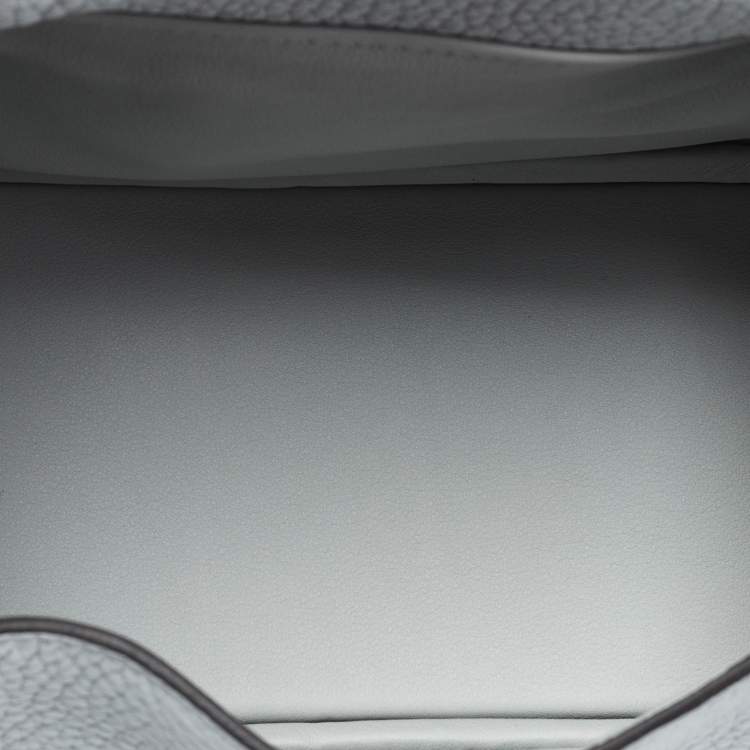 Pre Owned Hermès Lindy Mini Palladium Finish Bleu Pale Taurillon Clemence Leather Shoulder Bag