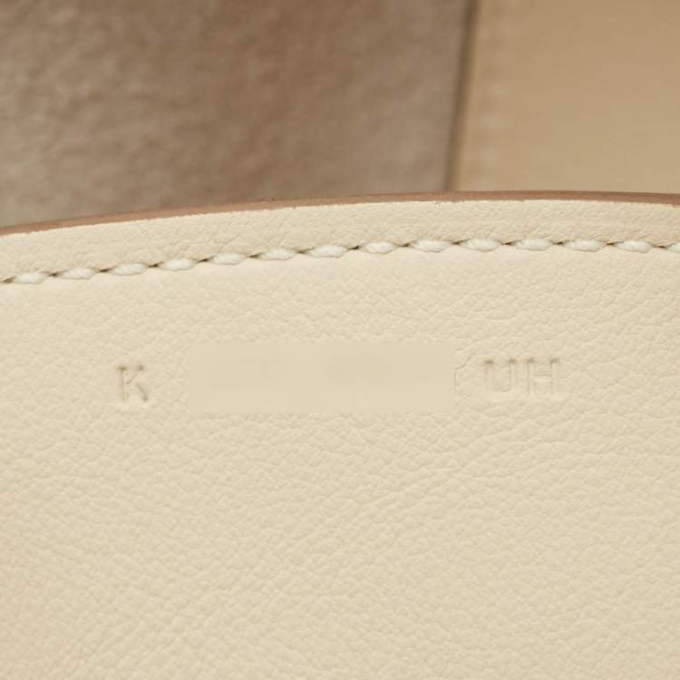 Pre Owned Hermès P'tit Arcon Craie Togo and Swift Leather Shoulder Bag