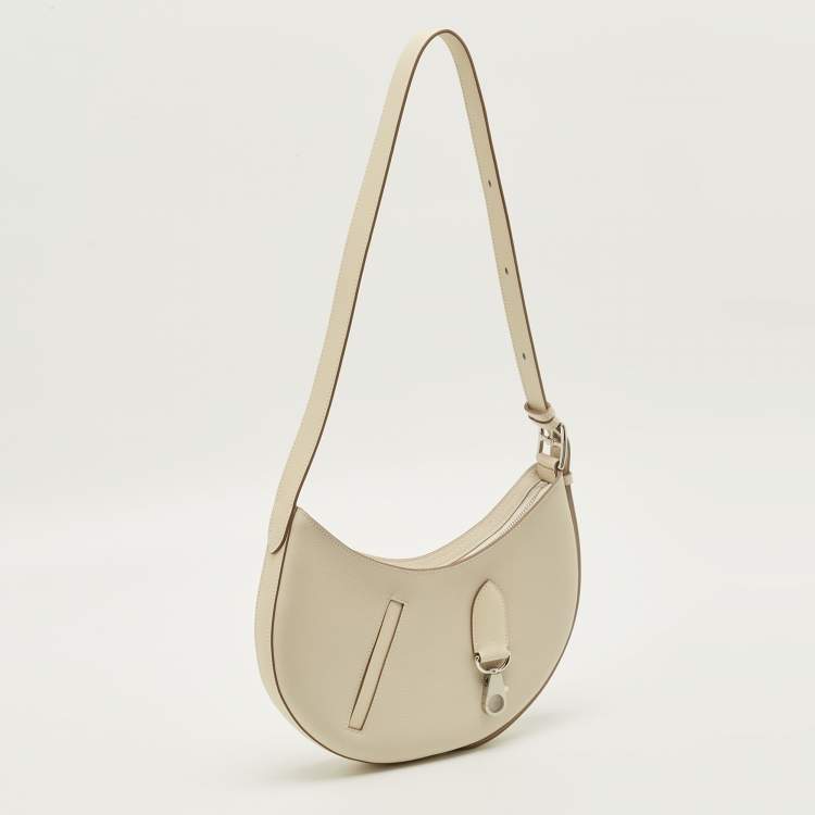 Pre Owned Hermès P'tit Arcon Craie Togo and Swift Leather Shoulder Bag