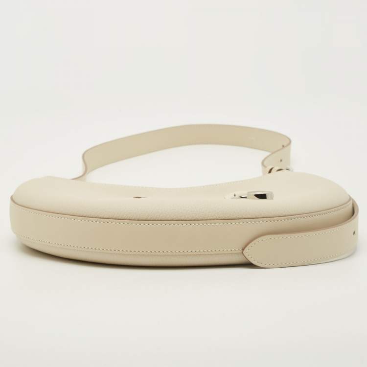 Pre Owned Hermès P'tit Arcon Craie Togo and Swift Leather Shoulder Bag