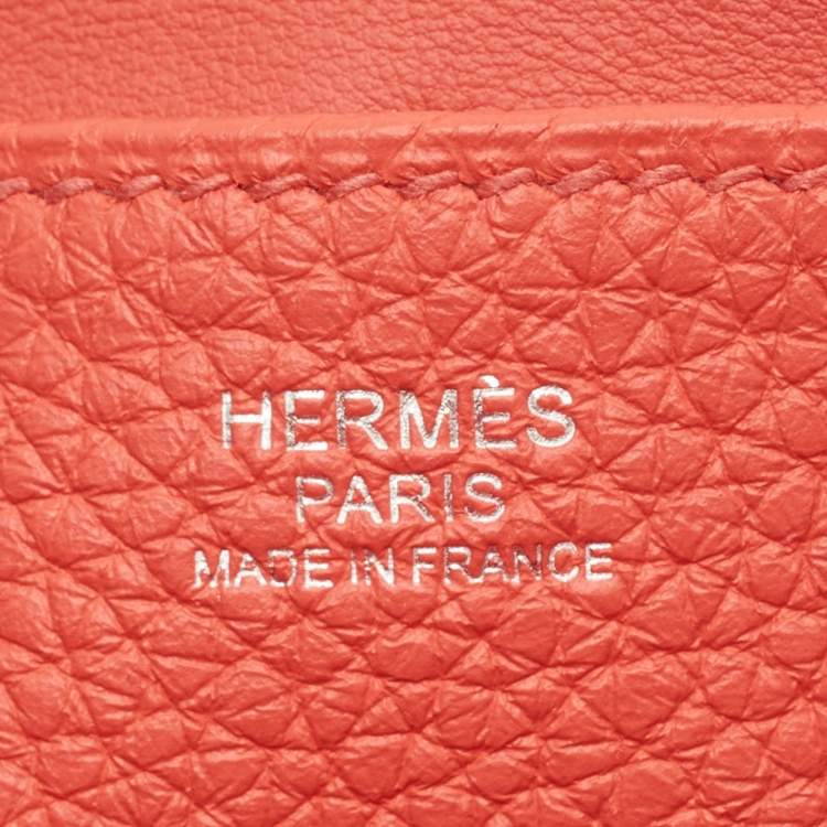 مملوكة مسبقًا Hermes Halzan 25 Palladium Finish Rose Texas Taurillon Clemence Leather Tote
