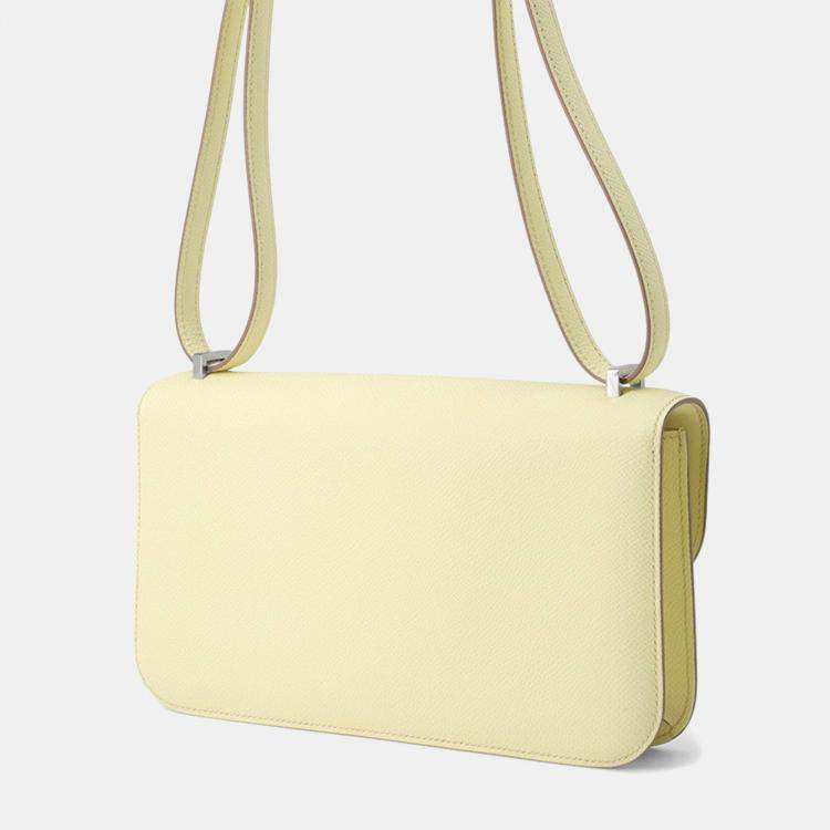 Pre Owned Hermes Constance Elan Jaune Milton Epsom