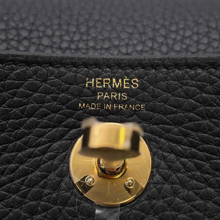 Pre Owned Hermes Lindy Black Taurillon Clemence Size Mini