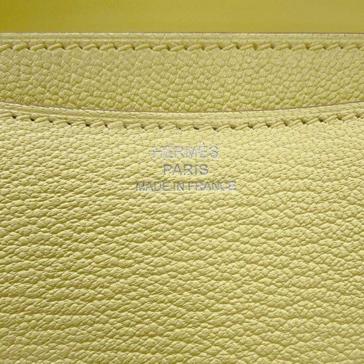 Pre Owned Hermes Constance3 Miroir Limoncello Chevre Myzore Goatskin Size Mini