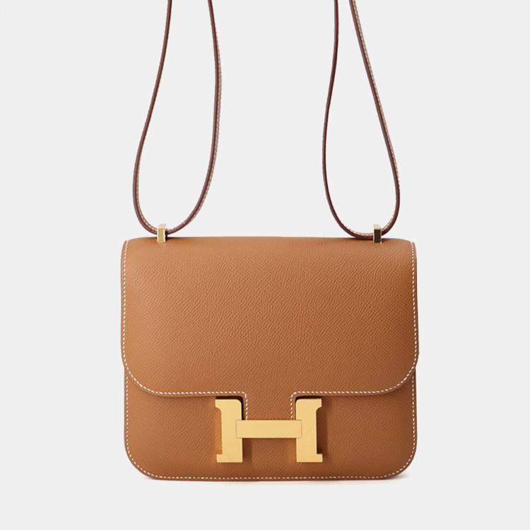 Pre Owned Hermes Constance3 Miroir Gold Epsom Size Mini