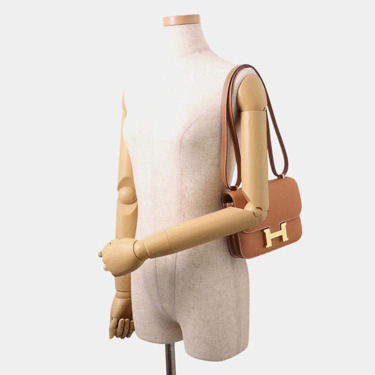 Pre Owned Hermes Constance3 Miroir Gold Epsom Size Mini