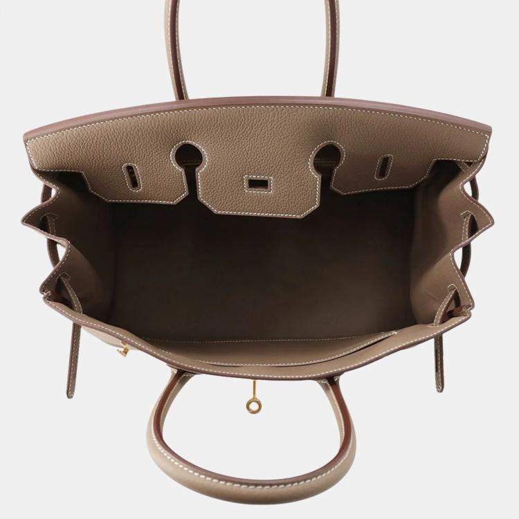 Pre Owned Hermes Birkin Etoupe Togo Leather Size 35