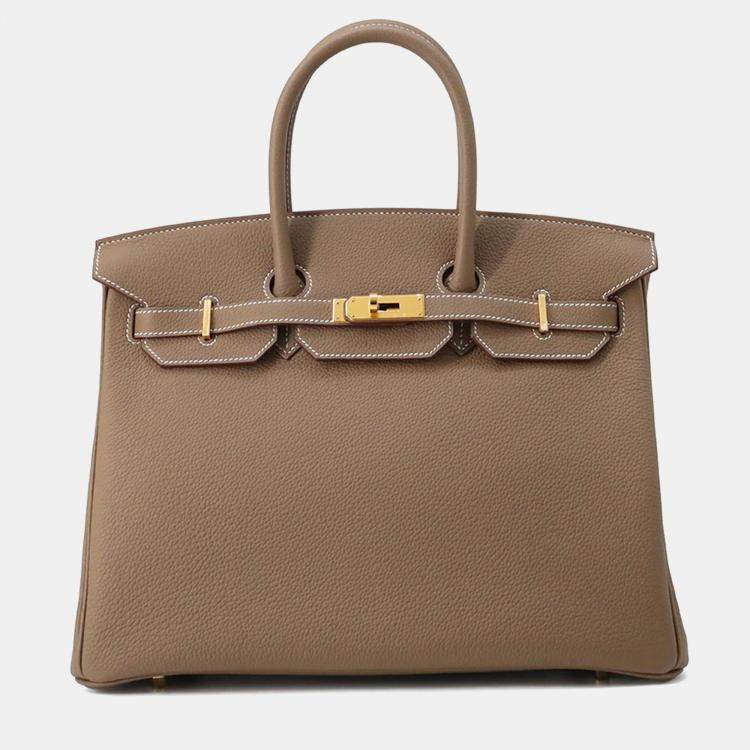 Pre Owned Hermes Birkin Etoupe Togo Leather Size 35