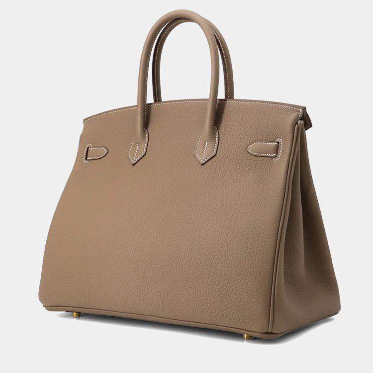 Pre Owned Hermes Birkin Etoupe Togo Leather Size 35