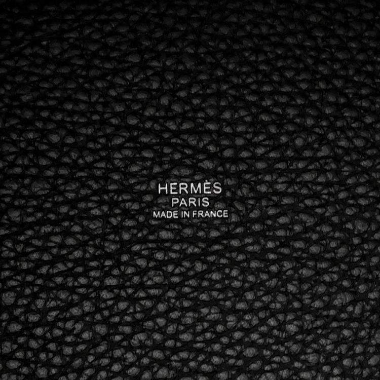 Pre Owned Hermes Picotin Lock Black Taurillon Clemence Size Pm