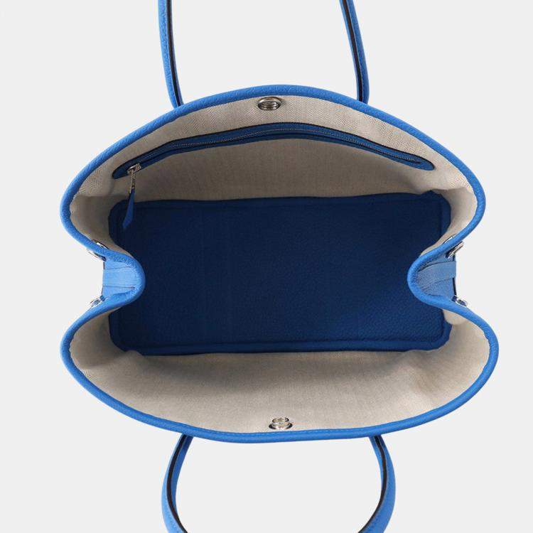 Pre Owned Hermes Garden Party New Blue Hydra Negonda Leather Size Tpm