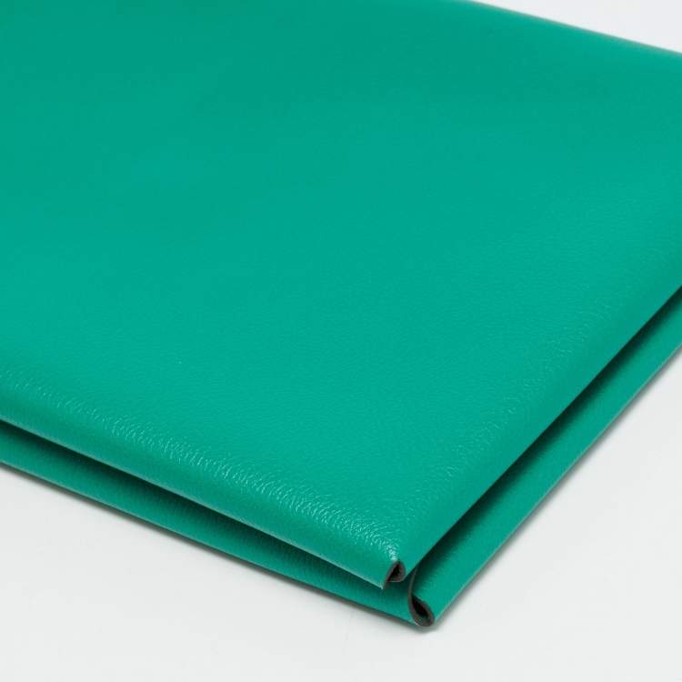 Pre Owned Hermès Calvi MM Vert Vertigo/Vert Titien Evercolor Leather Pochette