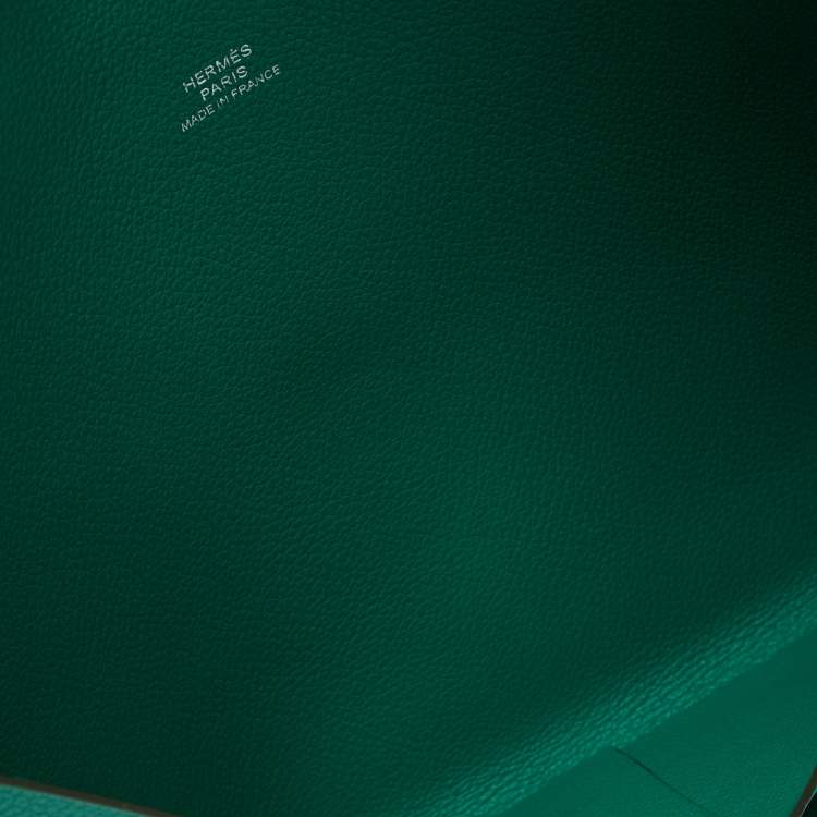 Pre Owned Hermès Calvi MM Vert Vertigo/Vert Titien Evercolor Leather Pochette