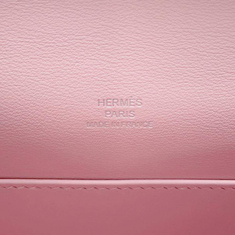 Pre Owned Hermes Pochettekelly Rose Sakura Swift Leather