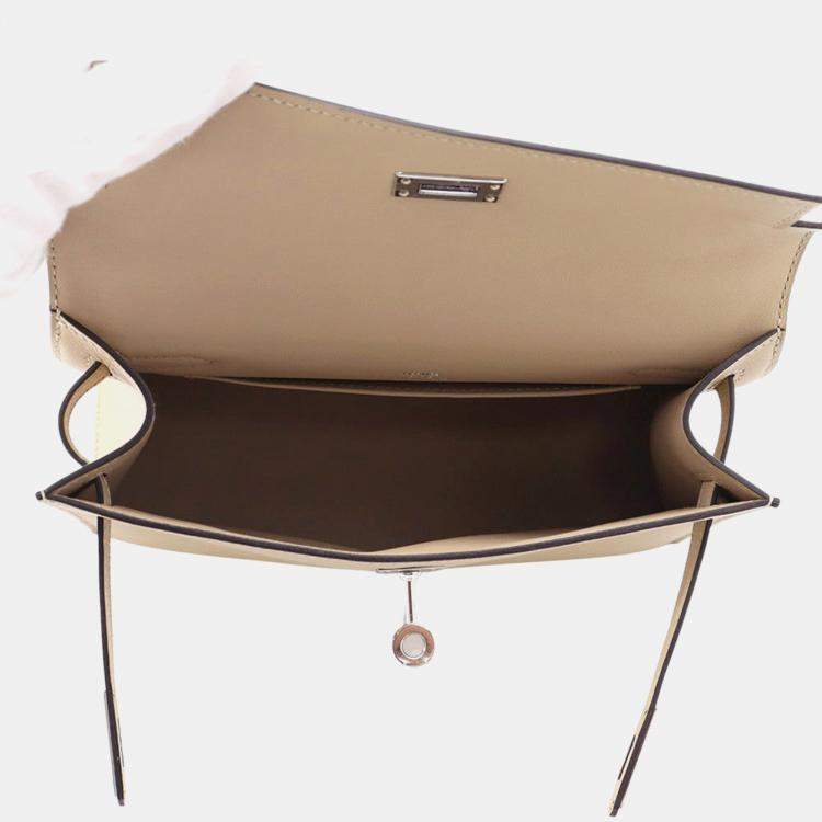 Pre Owned Hermes Pochettekelly Trench Swift Leather