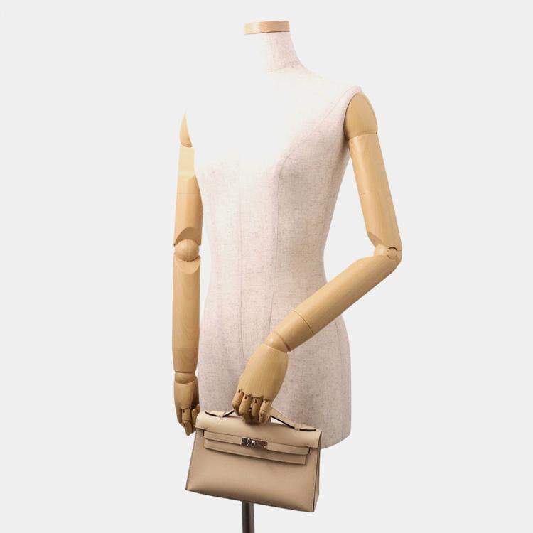 Pre Owned Hermes Pochettekelly Trench Swift Leather