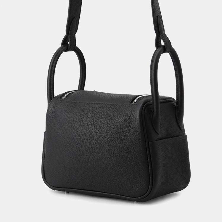 Pre Owned Hermes Lindy Black Taurillon Clemence Size Mini