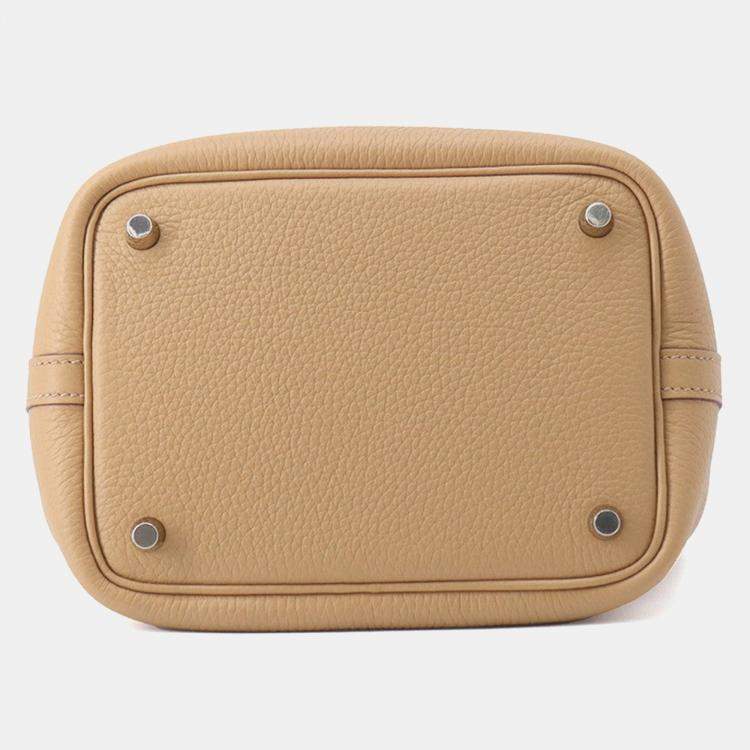 Pre Owned Hermes Picotin Lock Biscuit Taurillon Clemence Size Pm