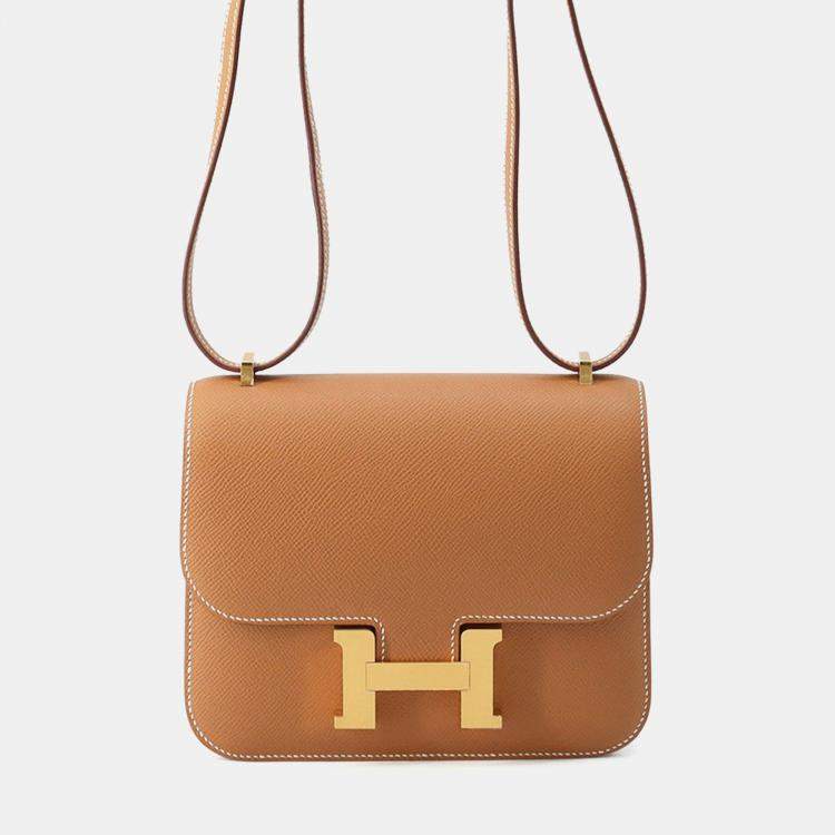 Pre Owned Hermes Constance 3 Miroir Gold Epsom Size Mini