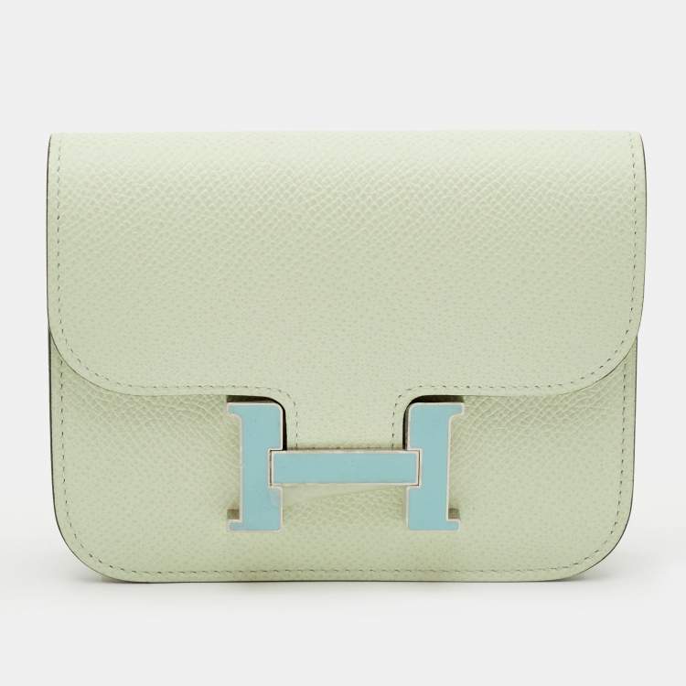 Pre Owned هيرمس كونستانس سليم محفظة جلد إبسوم فيرت فيز