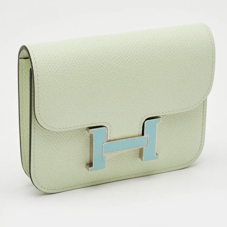 Pre Owned هيرمس كونستانس سليم محفظة جلد إبسوم فيرت فيز