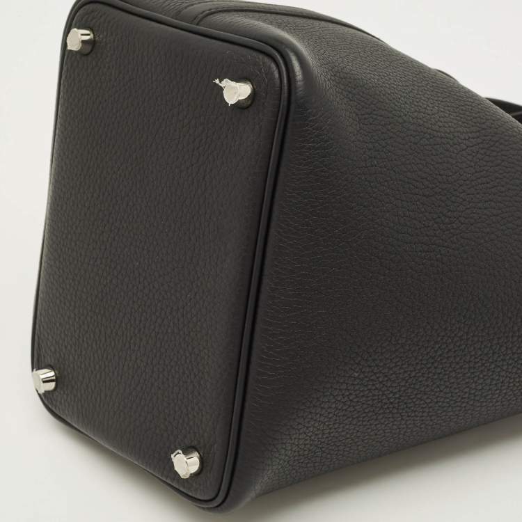 مملوكة مسبقًا Hermes Picotin Lock 18 Noir Taurillon Clemence Leather Tote
