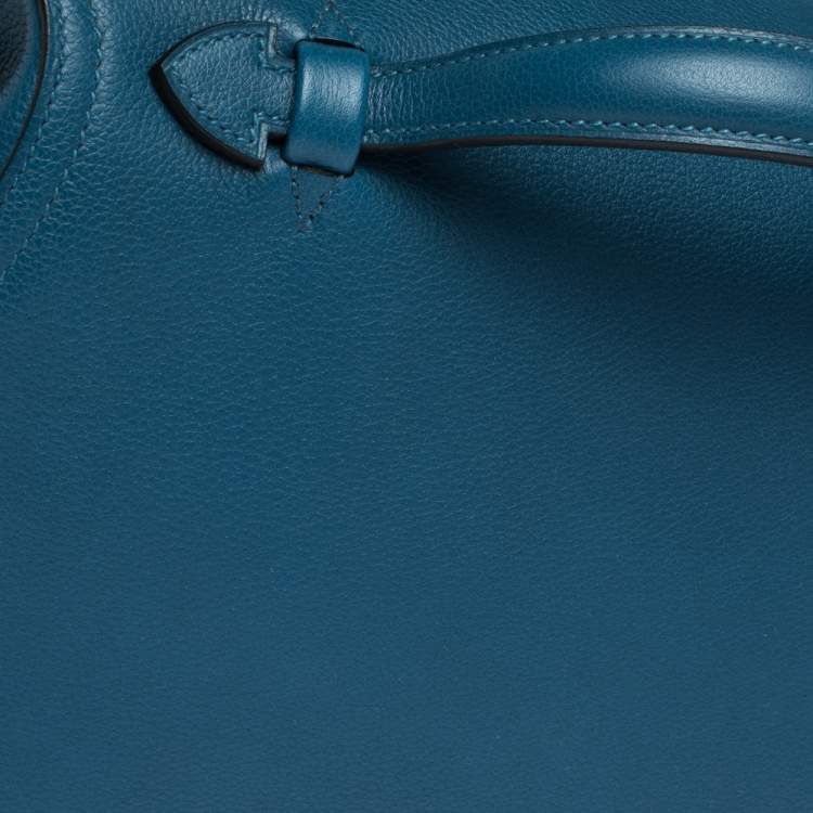 Pre Owned Hermes Colvert Evercolor Leather Palladium Hardware Oxer Top Handle Bag