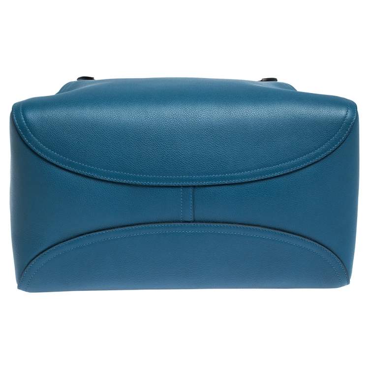 Pre Owned Hermes Colvert Evercolor Leather Palladium Hardware Oxer Top Handle Bag