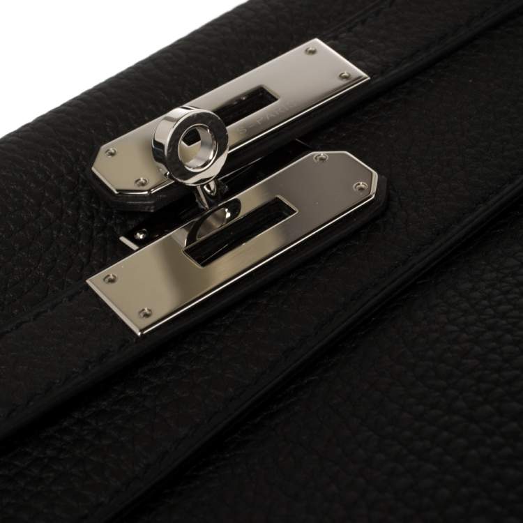 Pre Owned Hermes Black Togo Leather Palladium Hardware Kelly Retourne 32 Bag