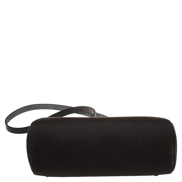 مملوكة مسبقًا Hermes Black/Ebene Canvas and Leather Herbag Zip 31 Bag
