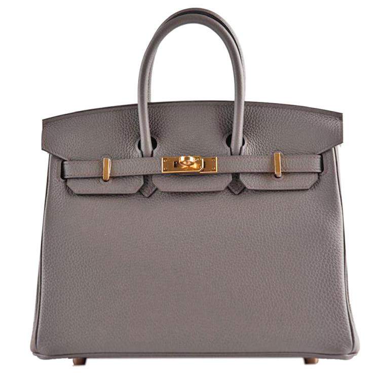 Hermes Etain Togo Leather Rose Gold Hardware Birkin 25 Bag Hermes | The  Luxury Closet