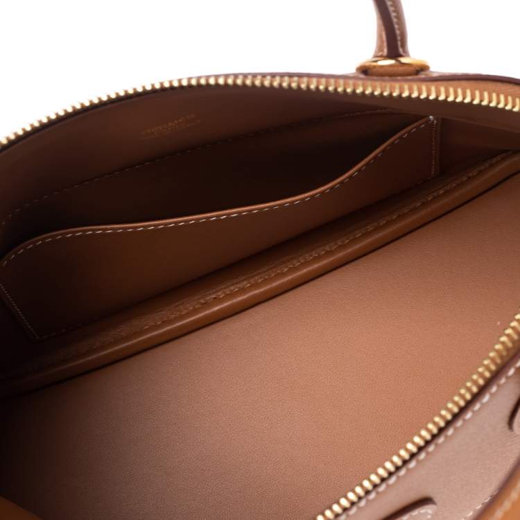 Pre Owned Hermes Gold Epsom Leather Bolide 27 Bag