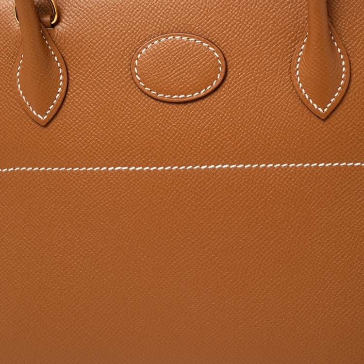 Pre Owned Hermes Gold Epsom Leather Bolide 27 Bag