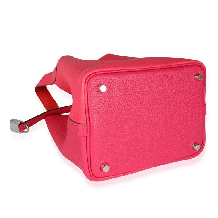 Pre Owned Hermes Tricolor Clemence Leather Picotin Lock 18 Top Handle Bag 