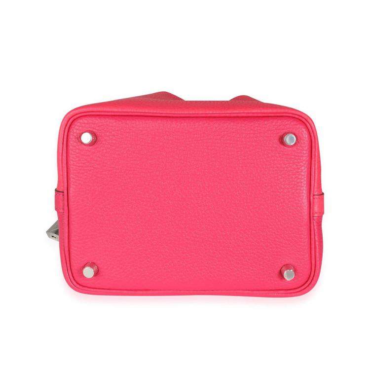 Pre Owned Hermes Tricolor Clemence Leather Picotin Lock 18 Top Handle Bag 