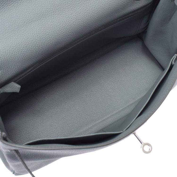 مملوكة مسبقًا Hermes Grey Togo Leather Palladium Hardware Kelly Retourne 32 Bag 