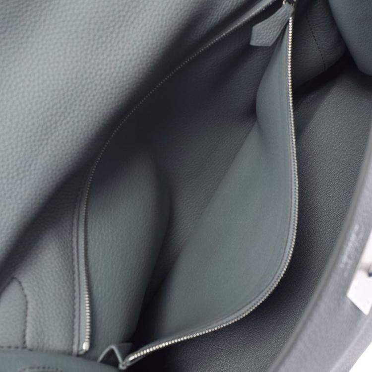 مملوكة مسبقًا Hermes Grey Togo Leather Palladium Hardware Kelly Retourne 32 Bag 