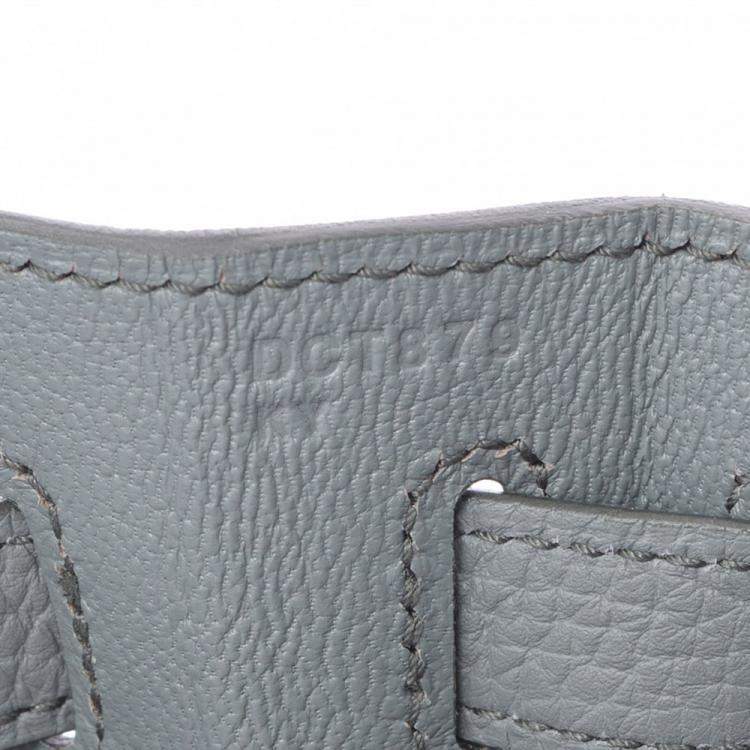 مملوكة مسبقًا Hermes Grey Togo Leather Palladium Hardware Kelly Retourne 32 Bag 