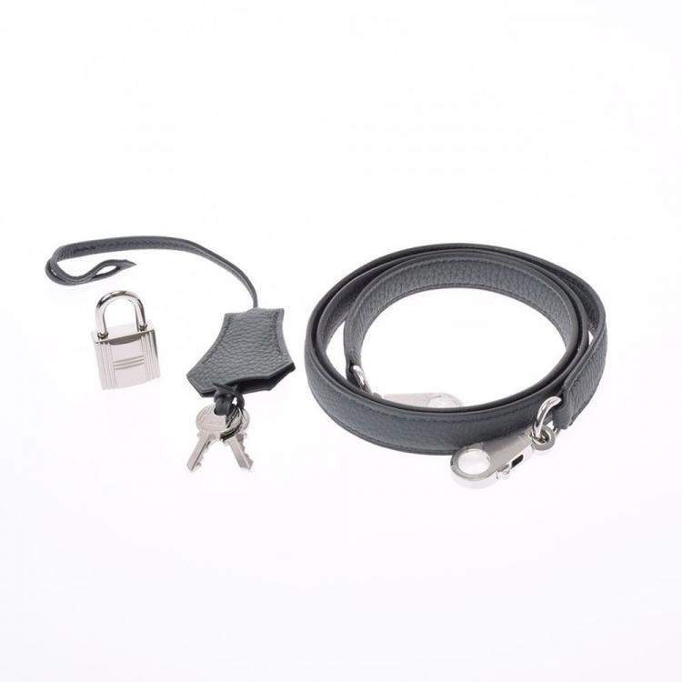 مملوكة مسبقًا Hermes Grey Togo Leather Palladium Hardware Kelly Retourne 32 Bag 
