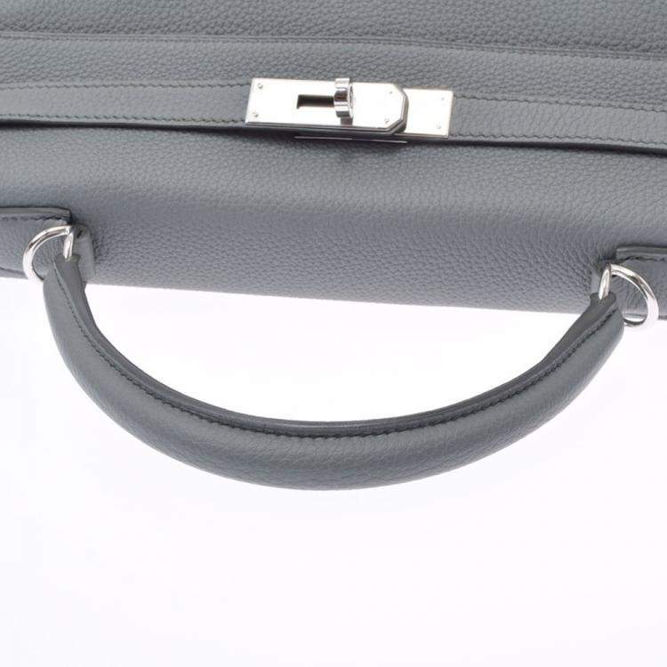 مملوكة مسبقًا Hermes Grey Togo Leather Palladium Hardware Kelly Retourne 32 Bag 
